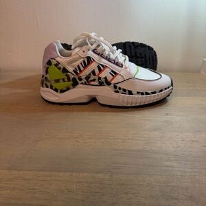 Adidas multi-color animal print athletic shoes